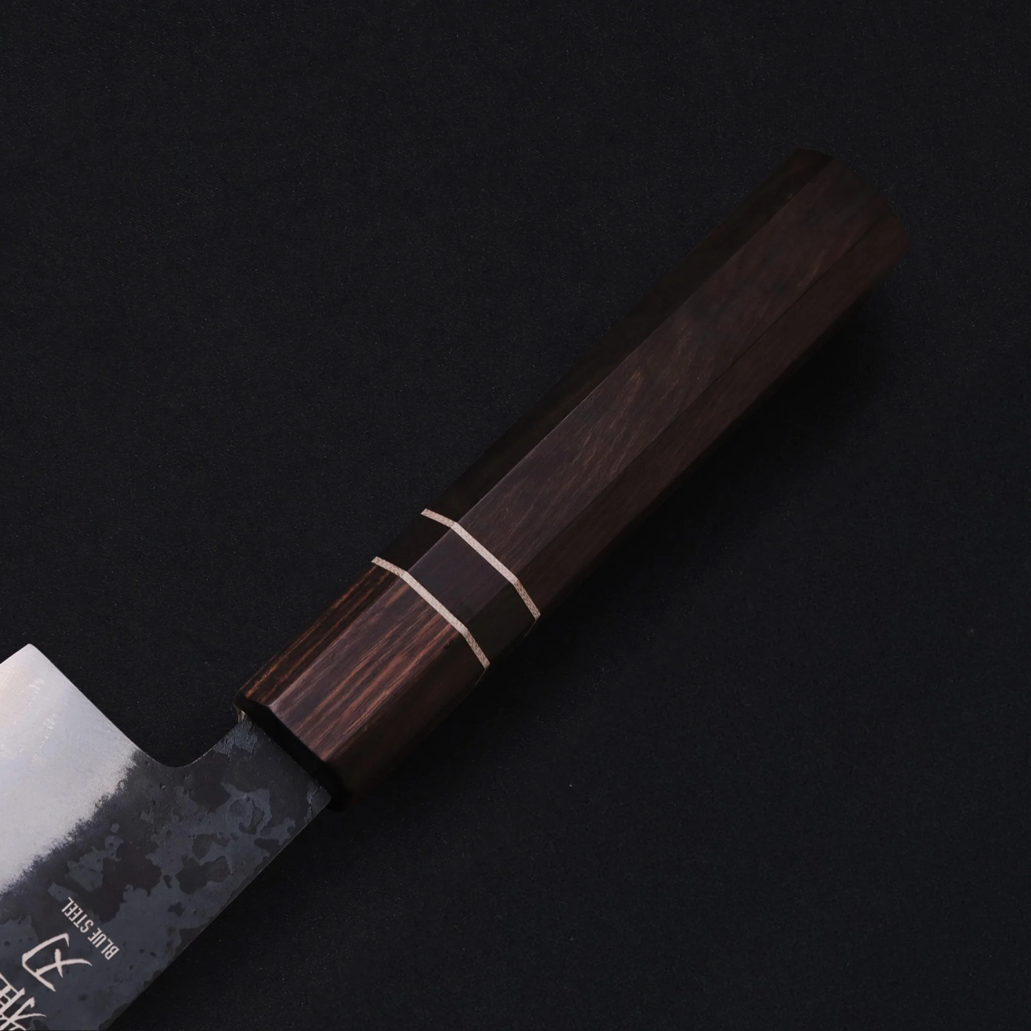 Bunka Blue Steel Ebony Wood Handle - Image 6