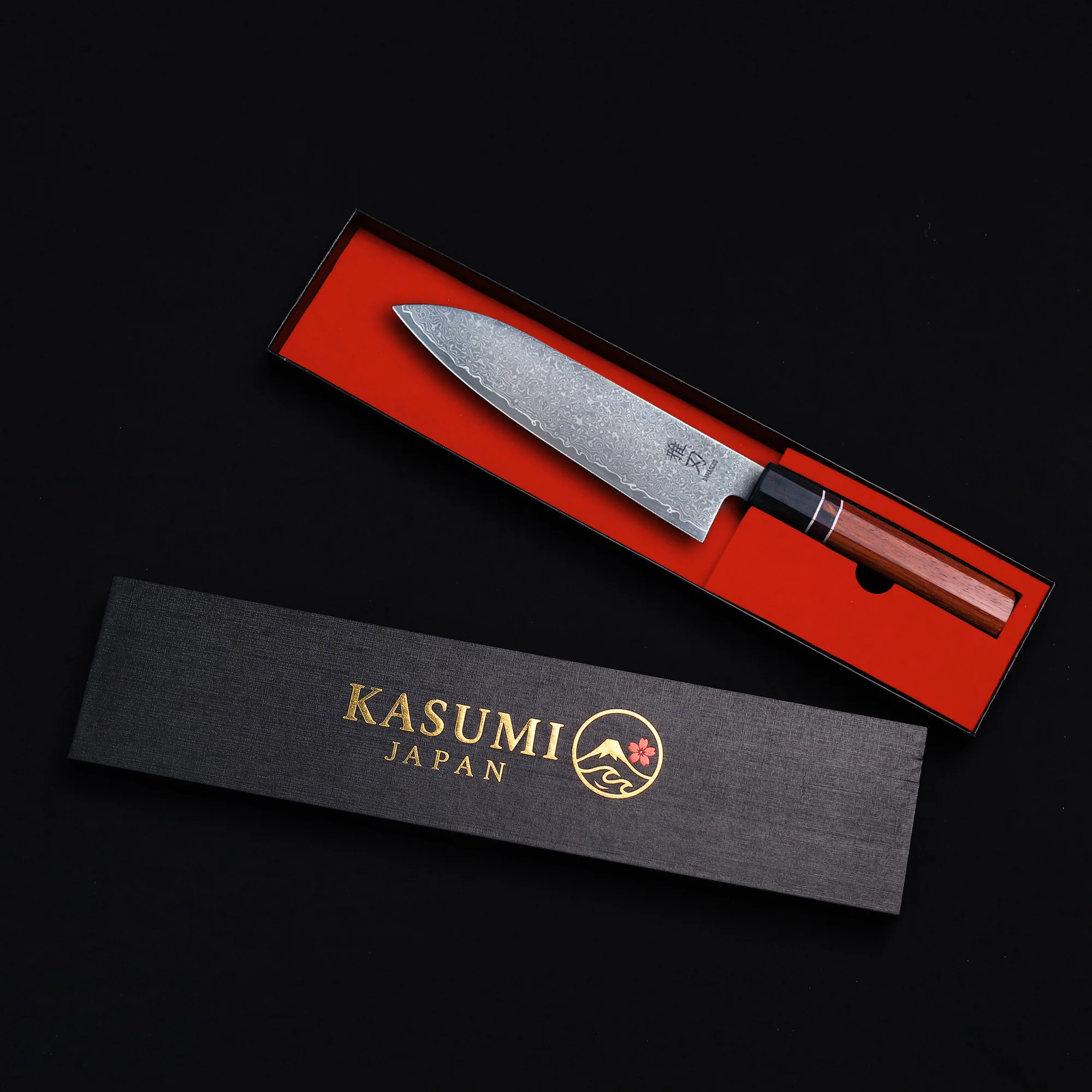 Gyuto Damascus VG10 Ebony Wood Handle + Whetstone - Image 6