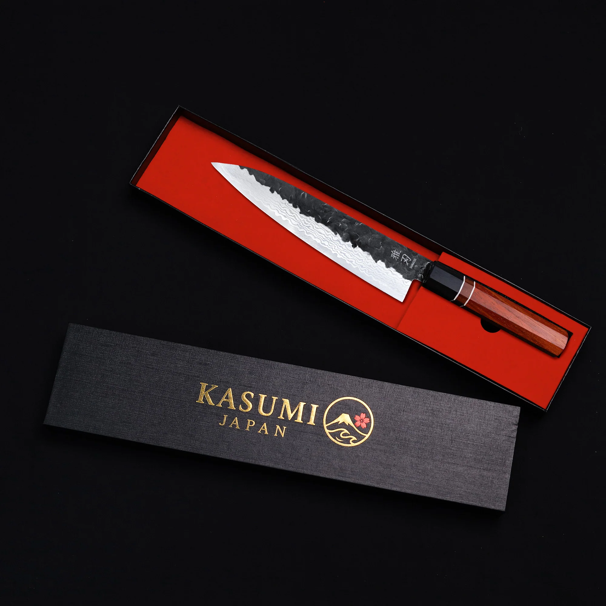 Gyuto Knife - Damascus Ebony Wood Handle - Image 7