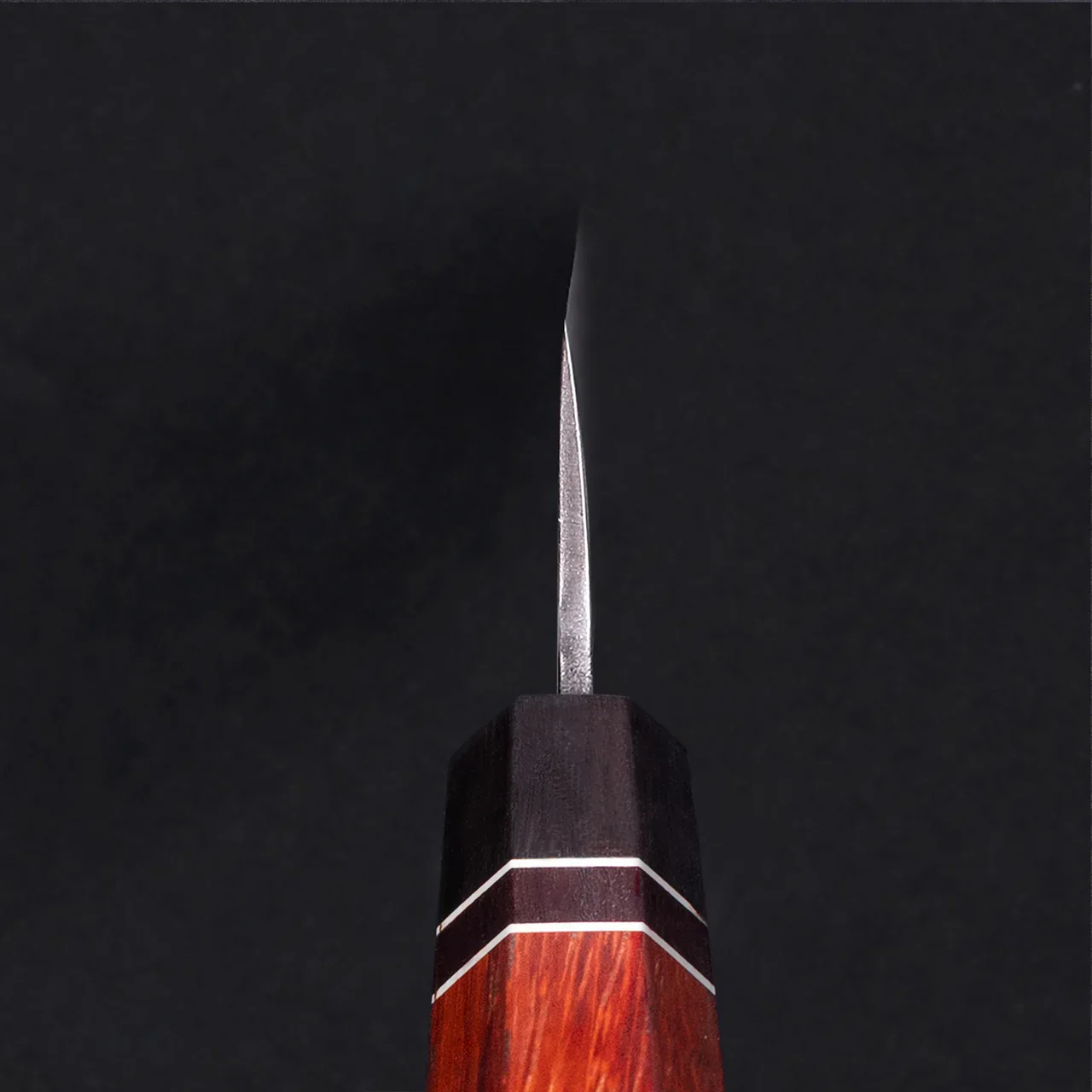 Nakiri Aogami Damascus Red Ebony Wood Handle + Whetstone - Image 5