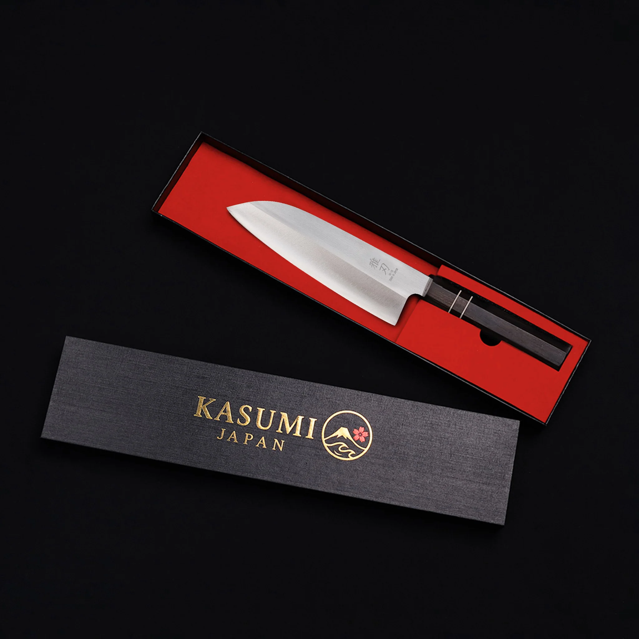 Santoku VG-10 Ebony Wood Handle 170mm Custom - Image 7